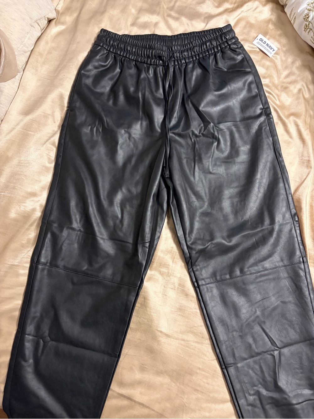 Old Navy Black Faux Leather Pants